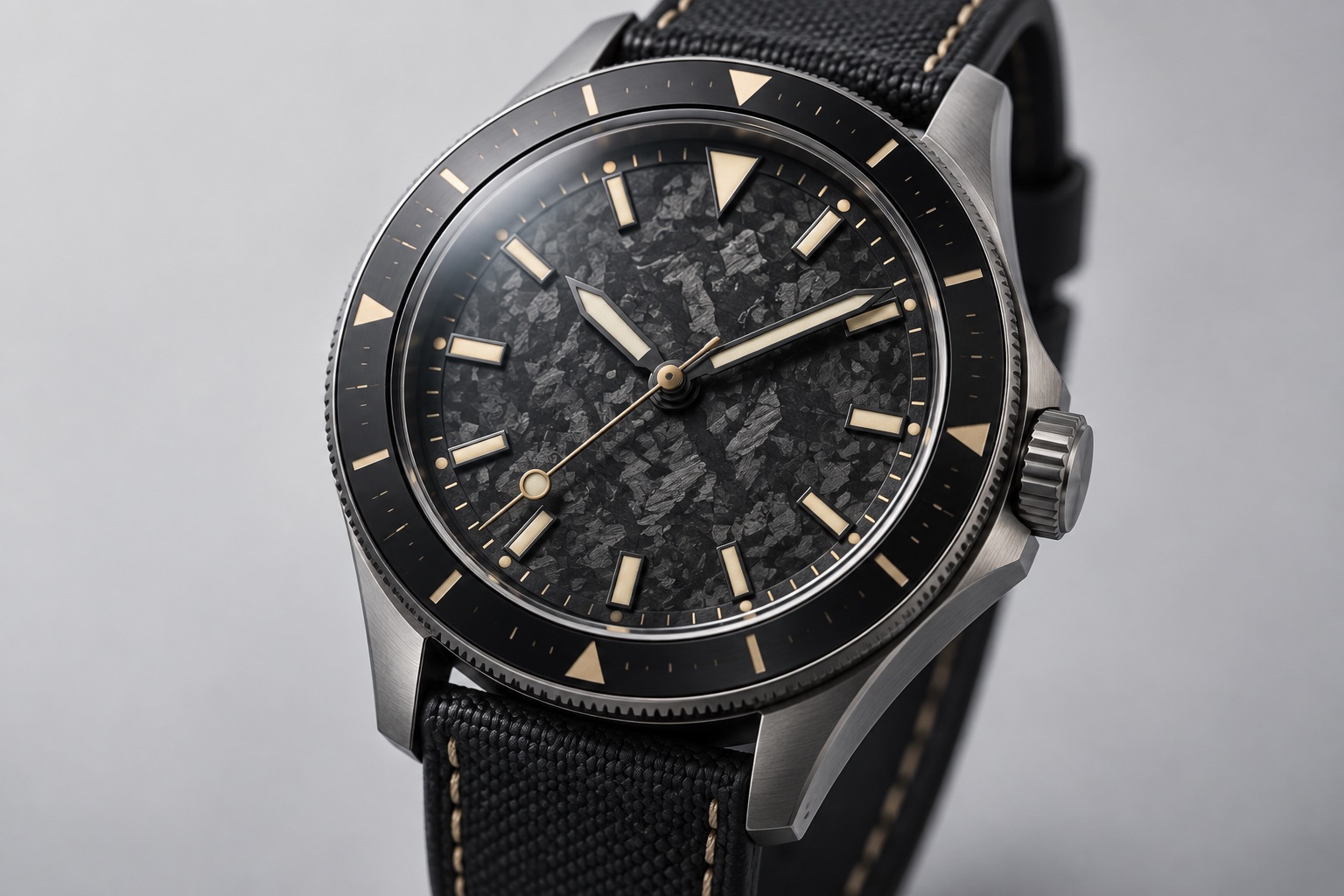 Conceptual illustration of a generic patterned watch dial and metallic case details, not an actual product.