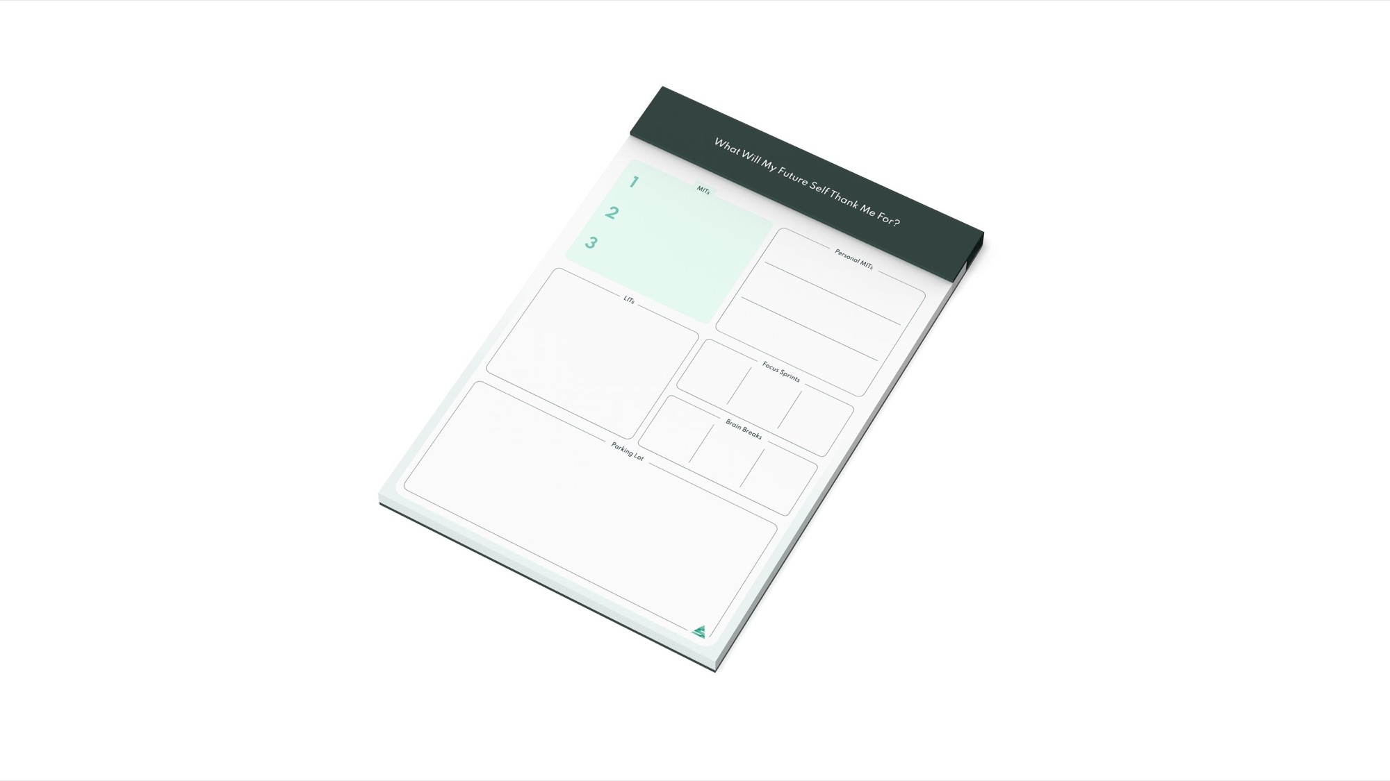 Becoming Superhuman notepad for daily productivity and organization.